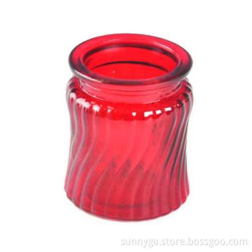 9oz Frosted Dark Red Color Glass Candle Jar, Newest Design